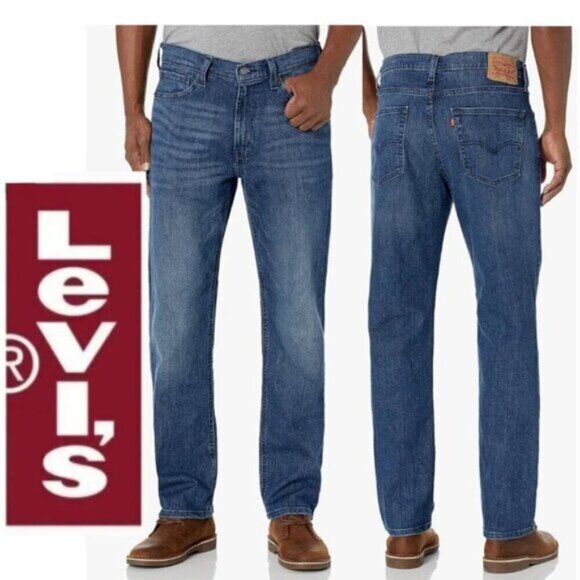 Levi's Straight Leg Blue Jeans Size 34 - Picture 1 of 15